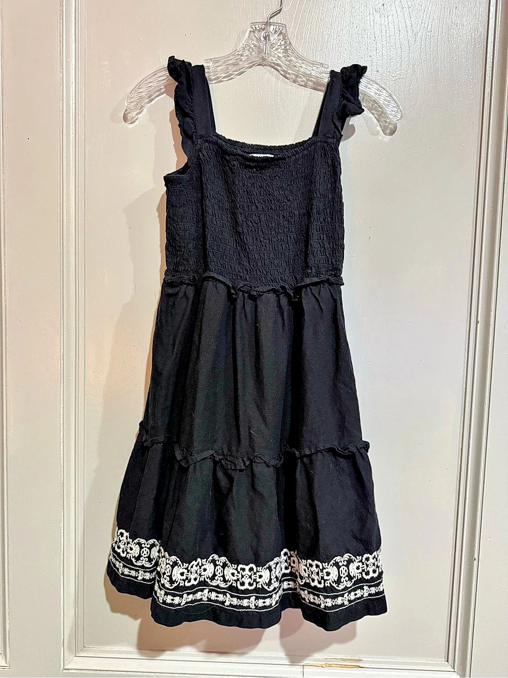 Old Navy Girls Black Tiered Dress Size XL Like New